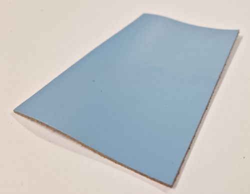 Leather Rectangle - 3 Sizes & Various Colours (88mm x 142mm / Sky Blue)